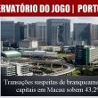 Transações suspeitas de branqueamento de capitais em Macau sobem 43,2%